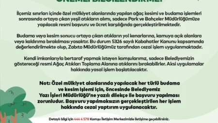 Kartal Belediyesi’nden yeşil atık uyarısı: İzinsiz budama ve atık bırakana cezai işlem uygulanacak